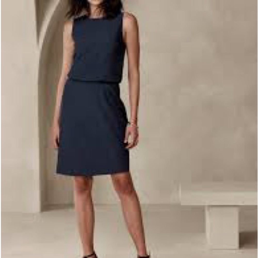 SCULPTED BLOUSANT-WAIST MINI DRESS  plus